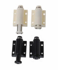 Magnetic Touch Latches 2Pcs Set For Handleless Cabinets and Cupboards, black and white surface-release latches.
