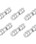 Heavy Duty Glass Shelf Pins With Double Head Design And Antislip Washers For Furniture Showcases six steel shelf clips with a polished finish