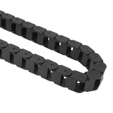 1M Black Nylon Cable Drag Chain With 10x15mm Inner Size Wire Carrier Chain Built Tough Reinforced PA66 Energy Chain