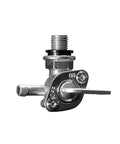 Upgraded Petcock Fuel Tank Shutoff Valve for Generators Predator Engines Go-Karts and Mini-Bikes, side view, metal construction, M10x1.25 thread