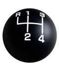 Aluminum Ball Shift Knob 4 Speed 5/16-18 Thread Black White Engraved Shift Pattern Fits Muncie and 5/16-18 Shifters