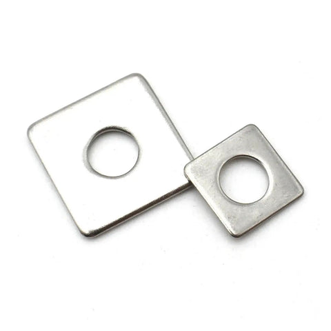 304 Stainless Steel Square Flat Washers Set M3 To M20 For Fasteners And Curtain Wall Installations, Heavy-Duty, Corrosion-Resistant Hardware, Durable Multi Size Pack Includes 20 Pieces Of M4x10x1mm, two square washers