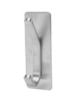 Insane Grip No Drill Towel Hooks Six Pack Silver Rust Proof Heavy Duty Bathroom Wall Mount showing a single stainless steel hook.