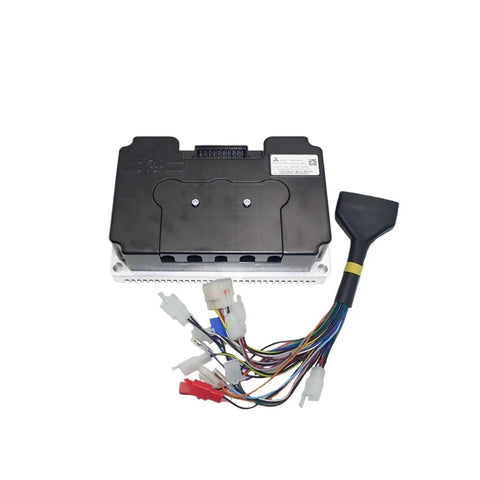 Killer Ride Ready Programmable 450A BLDC Electric Motorcycle Controller With Bluetooth And Usb Cable showing wiring connections and interface.