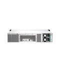 Heavy Duty Rackmount JBOD Enclosure Packing Twelve Roomy 3.5 Inch Drive Slots With Rock Solid Redundant PSU back view showcasing power and USB ports.