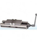 Tough As Nails Industrial Vise, 4 Inch And 6 Inch CNC Machine Clamp with dual squeeze lock for steady clamping in workshop.