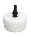 Heavy Duty 4 Pcs Rear Leaf Spring Bump Stop Kit Reduced Vibration Rubber Suspension Buffers Fits 2004 to 2015 Models Direct OE Replacement Upgrade Your Ride Smooth And Quiet white rubber bump stop close-up