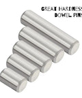 Stainless Steel Dowel Pins Shelf Support Pegs Kit, 150 Pieces, M2 M3 M4, 5 sizes shown, corrosion resistant fasteners