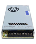 Heavy Duty 400W Switching Power Supply model LE-400-36 with forced air ventilation and multiple terminal connections for CNC and 3D printing.