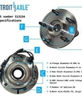 Diagram of Beefed Up Front Wheel Bearing Hub Assembly For Jeep Grand Cherokee And Commander 2005 Through 2010 4WD And RWD Replacement Kit