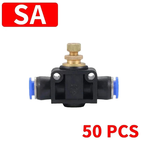 2 Way Quick Push Pneumatic Fittings For 4mm Tubing Air Line Connector Joint Durable Push To Connect Fittings Pack Of 50