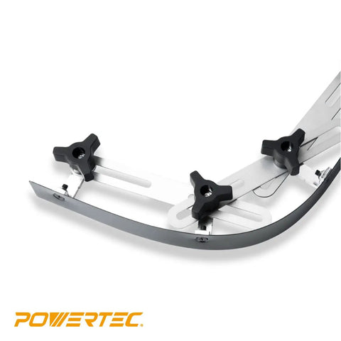 Detail of Heavy Duty Flexible Curve Template Kit With 107 And 37 Inch Steel Contour Guides for precise woodworking transfers.