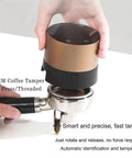 Smart Electric Coffee Tamper With 20 Level Adjustable Pressure and Precision Depth Control, 58MM flat press on coffee grounds.