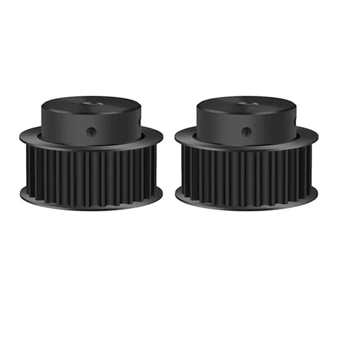 Forty Tooth Htd 8M Timing Pulley Bf Style Carbon Steel Custom Bore Accommodates Ten Thirty Millimeter Shafts Twenty Five Millimeter Width Precision Eight Millimeter Keyway Built Tough For Rock Solid Performance On Weekend Garage Builds, two pulleys side view