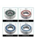 Top Tier Paired Angular Contact Ball Bearings For CNC Milling Machine Spindles Hella Accurate P4 P5 Ratings Sealed 7202 2Rz Tandem Dt Pair Built Tough with various sizes shown.