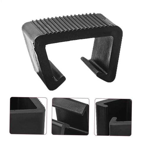 8 Pack Wicker Furniture Clips For Outdoor Sofa Sectional Fasteners Tough Alignment Clamps For Patio And Dining Sets Keeps Sections Tight No Slip Easy Install Garden Balcony Lounge, black PP plastic clip close-up