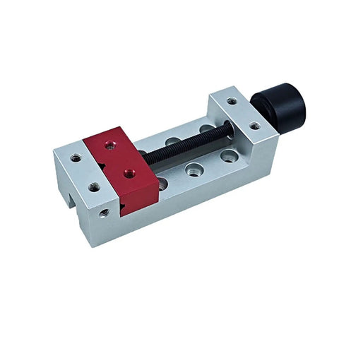 Compact Aluminum CNC Engraving Vise For Desktop Projects Adjustable Bench Clamp With Pre Drilled M5 Holes Lightweight Yet Sturdy