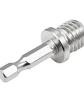 Heavy Duty Quarter Inch Hex Shank Drill Adapter With M14 Screw Thread connecting rod for angle grinders, hex shank design.
