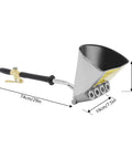 Heavy Duty Four Jet Pneumatic Cement Stucco Sprayer Gun showing 74cm size and steel build for ceiling texture applications.