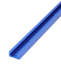 Aluminum T Track Extrusion 0.6 Inch Thick 0.75 Inch Wide 0.375 Inch Deep with six pre-drilled holes for jigs and workbenches