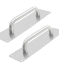 Stainless Steel Door Handle Pull Plate For Commercial Doors Pack Of 2 299x80mm 11.77 In By 3.15 In Brushed Chrome Finish Anti Rust Anti Corrosion