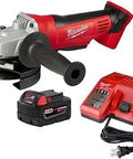 Cordless 4-1/2 Inch Grinder Kit With 5.0Ah Battery And Charger, Paddle Switch, High-Power Motor, includes all components
