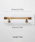 Six Pack Antique Brass Walnut Cabinet Pulls And Knobs Set for Kitchen Cabinets with 3.78 Inch Hole Center