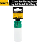Non Marring 22mm Lug Nut Socket For 1/2 Inch Drive, 6 Point Wheel Protector Impact Socket, Cr-Mo Steel with hang tag