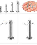 60 Piece Stainless Clevis Pins Set With Holes - M3, M4, M5 Flat Head Location Pins, T-Shape And Round Pins, 12 Sizes