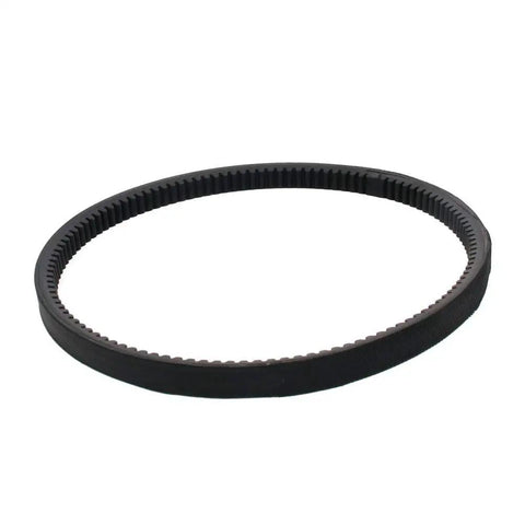 Real Deal Heavy Duty Rubber V Belt Industrial Power Transmission Workhorse Ax28 Ax29 in black rubber, circular shape for industrial use.