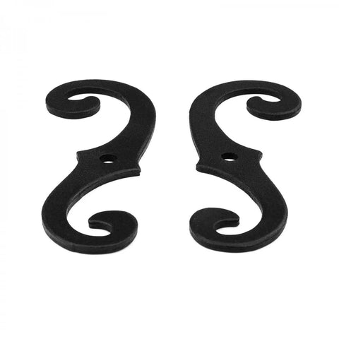 Old School Vintage S Style Cast Iron Window Shutter Dogs With Rust Resistant Powder Coat For Outdoor Use Includes Mounting Screws Six Point Five Inch Pack Of Two Pairs Decorative Hardware For Classic Home Shutters