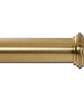 Decorative 1 Inch Curtain Rod With End Cap Finials, Adjustable 48 To 86 Inches, Warm Gold Finish, Solid Metal Construction, Heavy Duty For Heavier Panels