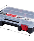 Large storage box from 7 Pack Organizer Set with Removable Dividers and Multi Size Storage Boxes for Hardware Screws Craft Beads