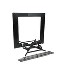 Super Heavy Duty Black Aluminum 3D Printer Frame Kit With 6mm Threaded Smooth Rods, featuring a rigid frame design and smooth rods.