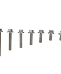 70 Piece M5 Stainless Steel Bolts Kit With 7 Lengths 10 12 16 20 25 30 40 Millimeters Hex Socket Head Cap Flange Fasteners For Home Appliance Repair And Workshop Projects, seven bolts shown