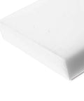 Close-up of Rugged UHMW Sheet 3/4 Inch Thick By 4 Inch Wide By 46 Inch Long showing corner detail, white color, for woodworking.