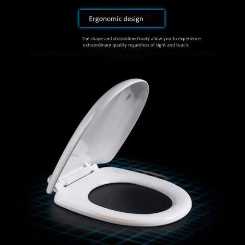 U Shape Bidet Toilet Seat With Soft Close Lid And Ergonomic Contour Featuring Quick Release Wash Cover and No Sweat Tool Free Install for smooth daily use, showing open lid.