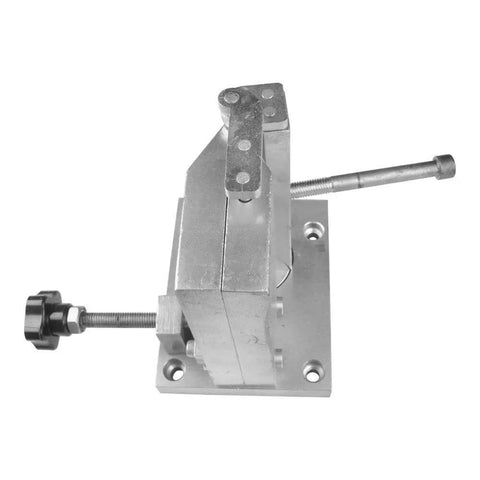 Dual Axis Metal Channel Letter Angle Bender Tool in silver, compact 210mm x 140mm x 150mm frame, side view