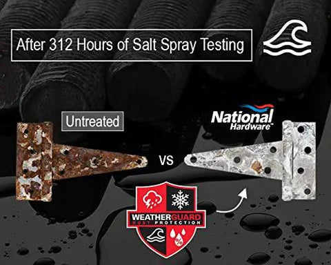 High Grade Eye To Eye Turnbuckle Half By Seventeen Inch Aluminum Zinc Coated Hex Grip Cable Tensioner No Sweat Adjustment Tool comparison of untreated vs treated metal after salt spray testing.