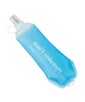 Foldable 500ml Hydration Bottle For Running And Trail Training, Flexible Soft Flask With ClipOn Belt Attachment in Cyan Blue