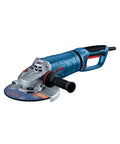GWS25-230JR 9 Inch Large Angle Grinder with 15 Amp Motor, side view showing disc and handle
