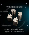 Stainless Steel Wire EDM Puzzle Cube 1.5 Inch Built To Last, Ultra Durable Craftsmanship, Zero Tolerance Machining, Rust Resistant Gift