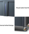 Top Shelf Portable Swamp Cooler With Honeycomb Evaporative Cooling Pads And Ice Water Tank visual water level gauge and universal wheel design