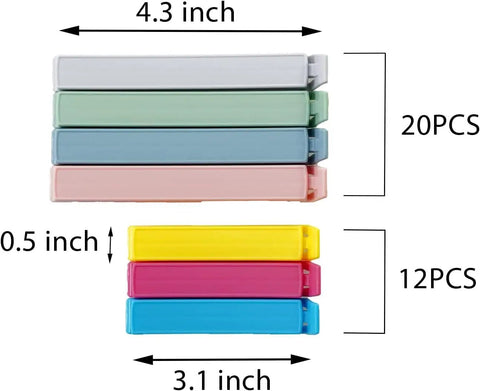 32 Piece Curved Plastic Bag Clips For Kitchen And Home Resealable Food Storage Sealers Lock In Freshness To Nuke Stale Leftovers Fast With A Rock Solid Grip That Holds Up All Week