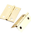 Beefy Four Hole Rotating Concealed Cabinet Hinges Set For Doors And Drawers, 10 Pieces, 35 By 22 Mm, Brass, Flat Hinges Display