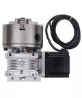 Heavy Duty Cnc Router Rotary Fourth Axis Kit Featuring Knockout Nema 34 Stepper Motor And Ironclad 130mm Four Jaw Chuck showing stepper motor and mount.