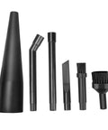 Micro Cleaning Kit Vacuum Attachments For Wet Dry Vacuum 1 And A Quarter Inch Hose 6 Pack Detailed Cleaning Tools in black