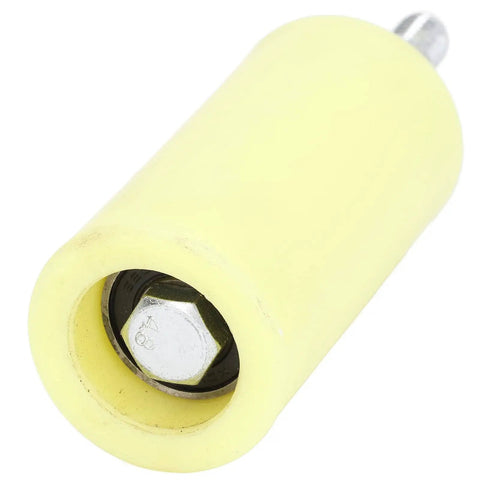 Front view of Heavy Duty Nylon Slide Gate Guide Roller for all types of sliding doors, standard thread, built tough gate hardware.