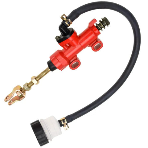 Red rear brake master cylinder reservoir for Coleman KT196 CK100 Yerf Dog GX150 go kart buggy 150cc ATV dirt bike, aluminum