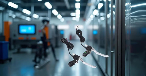 Universal Two Wire Brake Lever Replacement for Motorcycle Bicycle and E Bike in a workshop setting